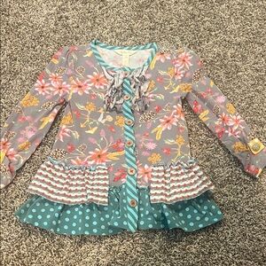 Matilda Jane Multicolor Floral Button Down Shirt